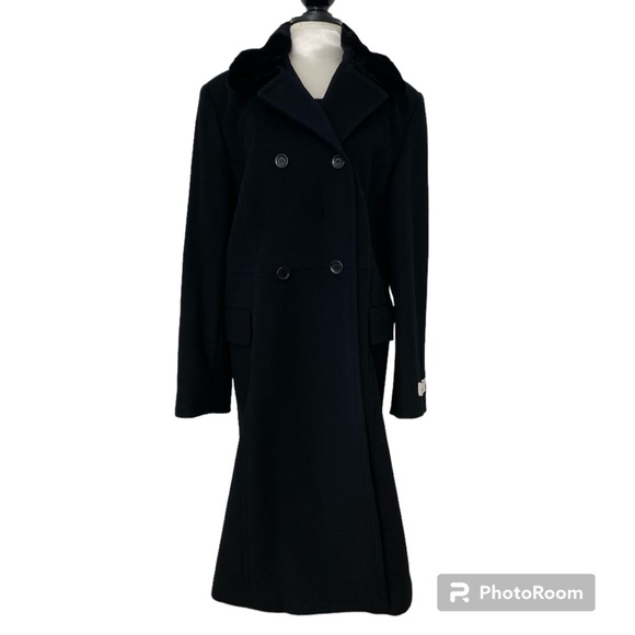 Liz Claiborne Jackets & Blazers - Vintage 90s Iconic Black Wool Trench Peacoat/Jacket by Liz Claiborne 14